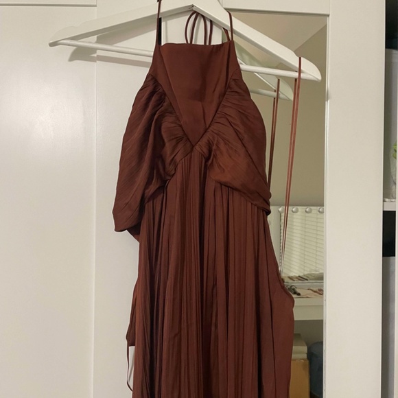 TIE-BACK HALTER MAXI DRESS XL Crimson - Picture 10 of 16